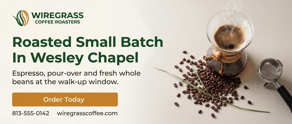 Example of a finished local coffee business advertisement